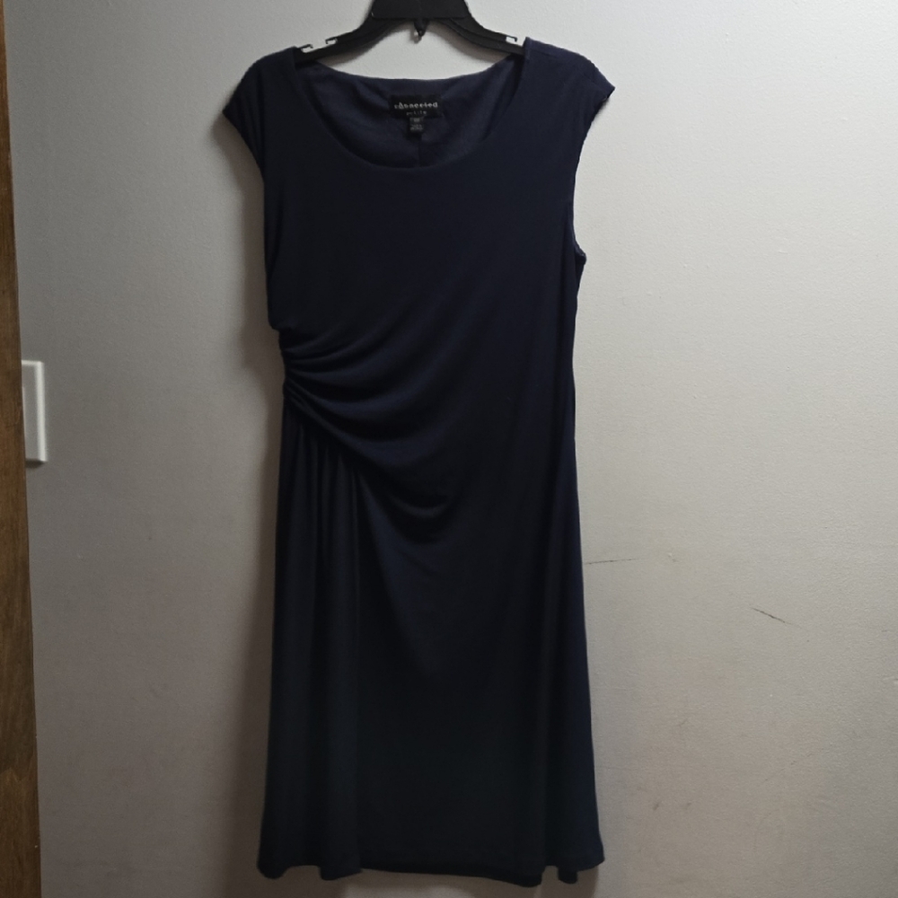 Classic Navy Midi Dress